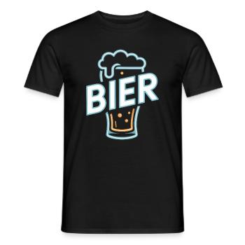 Bier - Cool Beer Logo - Männer T-Shirt - Schwarz - Vorne - AI Model Male 178 light (178cm)