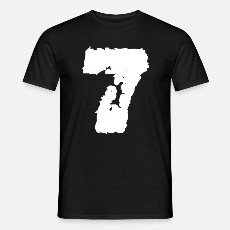 7 Nummer sieben - Männer T-Shirt - Schwarz