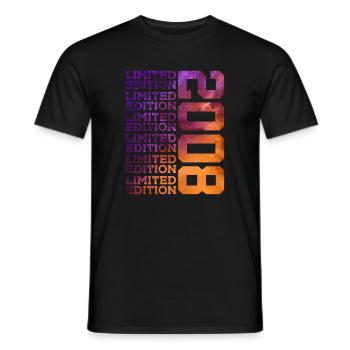 18 YEARS LIMITED EDITION 2008 18TH BIRTHDAY - Men's T-Shirt - black - Front - AI Model Male 178 light (178cm)