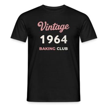 Vintage 1964 – Baking Club Retro Birth Year - Men's T-Shirt - black - Front - AI Model Male 178 light (178cm)
