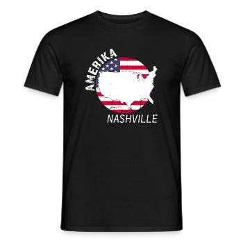 Nashville - T-shirt homme - noir - Devant - AI Model Male 178 light (178cm)