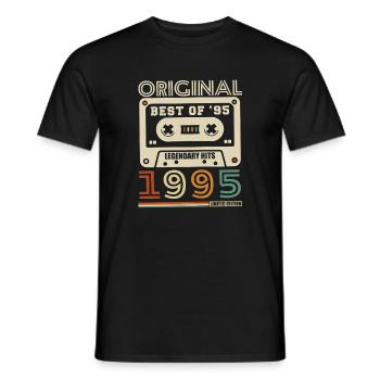 1995 Vintage Rétro Cadeau D'anniversaire - T-shirt homme - noir - Devant - AI Model Male 178 light (178cm)