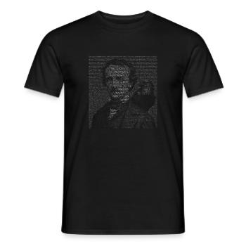 Edgar Allan Poe Raven Gothic Book Lover Geschenk - Männer T-Shirt - Schwarz - Vorne - AI Model Male 178 light (178cm)