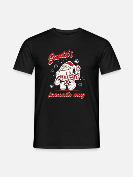 Favorite Santa's Mug - Men's T-Shirt - black