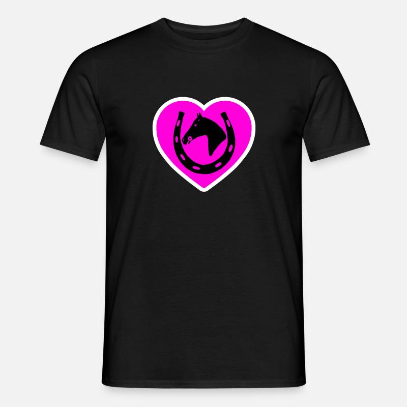 Pferde - Männer T-Shirt - Schwarz