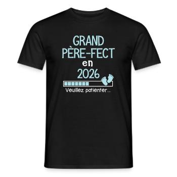 Grandpa-fect in 2026 Grandfather Future Gift - Men's T-Shirt - black - Front - AI Model Male 178 light (178cm)