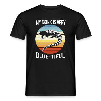 Lizard Blue Tongue - Men's T-Shirt - black - Front - AI Model Male 178 light (178cm)