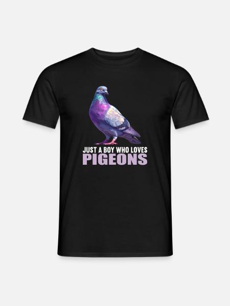 Tauben Taube - Männer T-Shirt - Schwarz