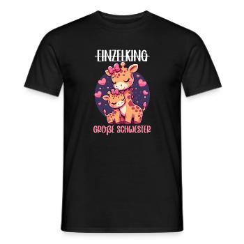 Große Schwester Giraffen Geschwisterkind - Männer T-Shirt - Schwarz - Vorne - AI Model Male 178 light (178cm)