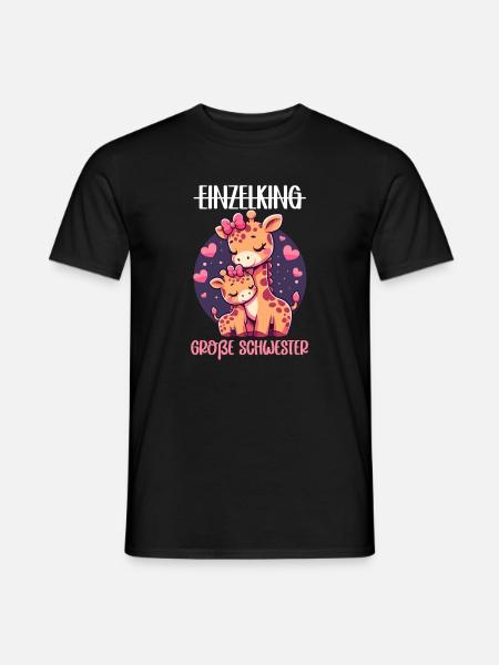 Big Sister Giraffe Sibling - Men's T-Shirt - black
