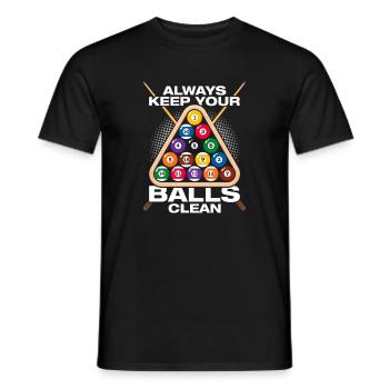 Keep your balls lustiges Billard Billardspieler - Männer T-Shirt - Schwarz - Vorne - AI Model Male 178 light (178cm)