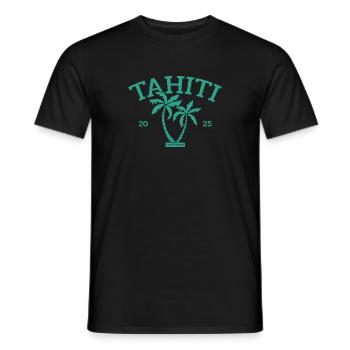 Tahiti - Palmiers - Palmiers - Polynésie française Beach - T-shirt homme - noir - Devant - AI Model Male 178 light (178cm)