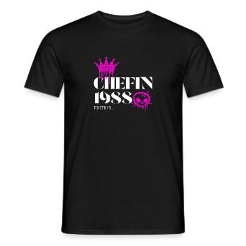 Chefin Edition 1988 – 37. Geburtstag Spruch - Männer T-Shirt - Schwarz - Vorne - AI Model Male 178 light (178cm)