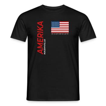 Nashville - T-shirt homme - noir - Devant - AI Model Male 178 light (178cm)