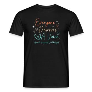 Speech Pathologist SLP Speech Therapist - Men's T-Shirt - black - Front - AI Model Male 178 light (178cm)