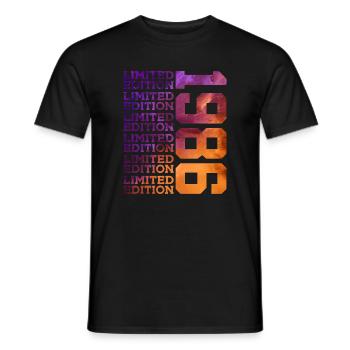 40 ANS ÉDITION LIMITÉE 1986 40E ANNIVERSAIRE - T-shirt homme - noir - Devant - AI Model Male 178 light (178cm)