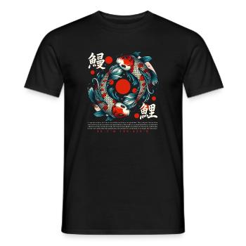 Koi Carp Japan Lucky Symbol - Men's T-Shirt - black - Front - AI Model Male 178 light (178cm)