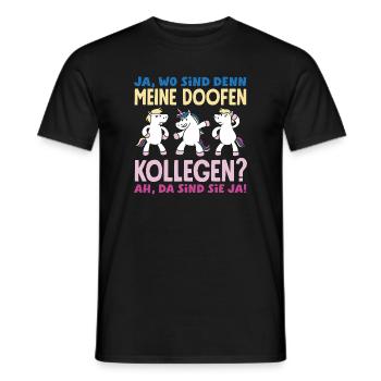 Mes collègues stupides. Les voilà du travail de bureau. - T-shirt homme - noir - Devant - AI Model Male 178 light (178cm)