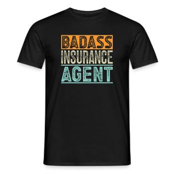 Insurance Agent Badass Funny Insurance Broker - Männer T-Shirt - Schwarz - Vorne - AI Model Male 178 light (178cm)