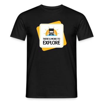 There Is More to Explore – Camper - Männer T-Shirt - Schwarz - Vorne - AI Model Male 178 light (178cm)