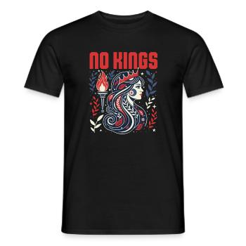 Pas de roi audacieux Liberté anti-monarchie USA - T-shirt homme - noir - Devant - AI Model Male 178 light (178cm)