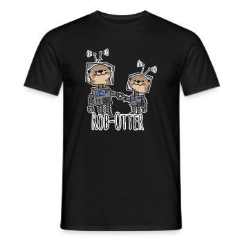 Rob-Otter - Roboter Otter für Technik und Tierfans - Männer T-Shirt - Schwarz - Vorne - AI Model Male 178 light (178cm)