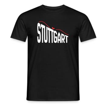 Stuttgart - Men's T-Shirt - black - Front - AI Model Male 178 light (178cm)