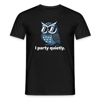 Cool owl with sunglasses - Men's T-Shirt - black - Front - AI Model Male 178 light (178cm)