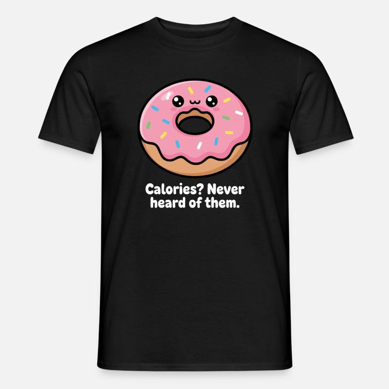 Kicherndes Donut Meme Spruch - Männer T-Shirt - Schwarz