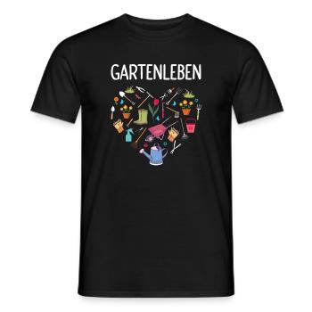 Garden Gardening Hobby Gardener Allotment Garden Funny - Men's T-Shirt - black - Front - AI Model Male 178 light (178cm)