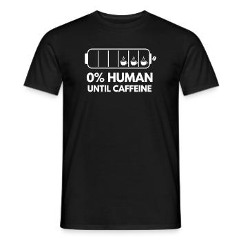 Caffeine Gauge Coffee Tee Fans - Men's T-Shirt - black - Front - AI Model Male 178 light (178cm)