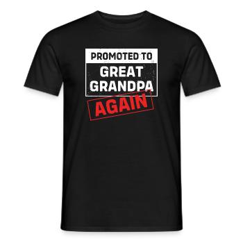 Papy Grand-père Petit-enfant Papy - T-shirt homme - noir - Devant - AI Model Male 178 light (178cm)