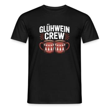 Équipe du vin chaud Marché de Noël joyeux - T-shirt homme - noir - Devant - AI Model Male 178 light (178cm)