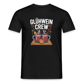 Mulled Wine Crew Merry Christmas Market - Men's T-Shirt - black - Front - AI Model Male 178 light (178cm)