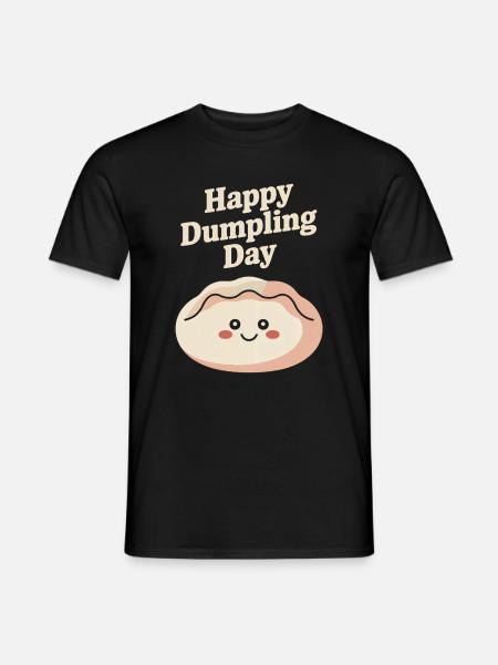 Happy Dumpling Day - Männer T-Shirt - Schwarz