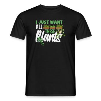 Cadeaux pour les jardins et les amoureux des plantes - T-shirt homme - noir - Devant - AI Model Male 178 light (178cm)