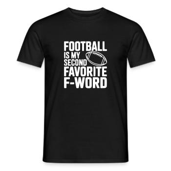 Football ist mein zweitliebstes F-Wort - Männer T-Shirt - Schwarz - Vorne - AI Model Male 178 light (178cm)