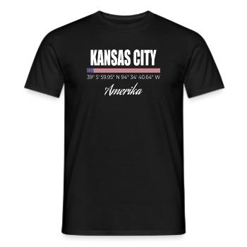 Kansas City - T-shirt homme - noir - Devant - AI Model Male 178 light (178cm)