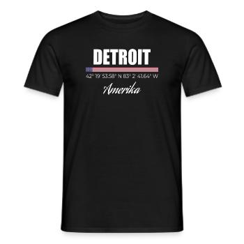 Detroit - T-shirt homme - noir - Devant - AI Model Male 178 light (178cm)