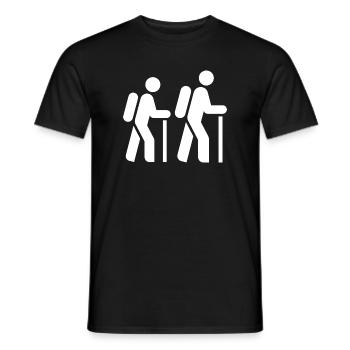 Hiker, Pilgrim, Tourist, Pilgrimage Route - Men's T-Shirt - black - Front - AI Model Male 178 light (178cm)