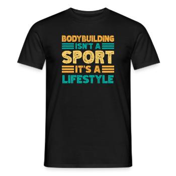 La motivation fitness : le bodybuilder n’est pas un sport - T-shirt homme - noir - Devant - AI Model Male 178 light (178cm)