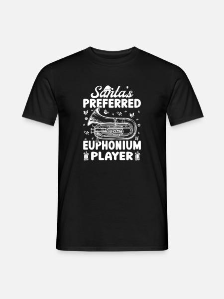 Bariton Player Santa´s Preferred Player Euphonium - Männer T-Shirt - Schwarz