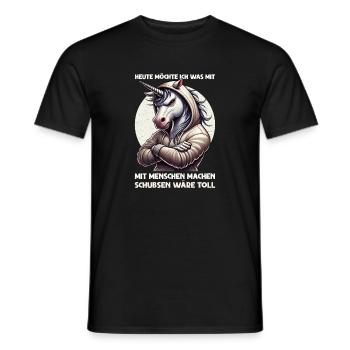 Aujourd’hui, je veux faire quelque chose avec les gens Pousser - T-shirt homme - noir - Devant - AI Model Male 178 light (178cm)
