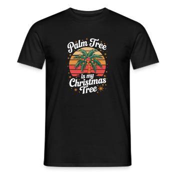  Palm Tree Ist Mein Weihnachtsbaum Tropisches - Männer T-Shirt - Schwarz - Vorne - AI Model Male 178 light (178cm)