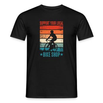 Motif cycliste vélo cadeau - T-shirt homme - noir - Devant - AI Model Male 178 light (178cm)
