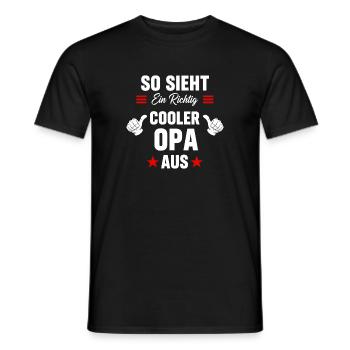 So sieht ein richtiger cooler Opa aus - Männer T-Shirt - Schwarz - Vorne - AI Model Male 178 light (178cm)