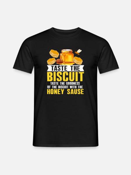 Honey Biscuit Slogan Tee - Men's T-Shirt - black