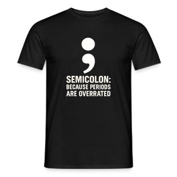 Grammaire Oxford Virgule Règles de la langue - T-shirt homme - noir - Devant - AI Model Male 178 light (178cm)