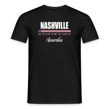 Nashville - T-shirt homme - noir - Devant - AI Model Male 178 light (178cm)