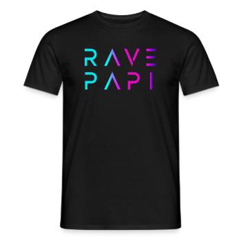 Rave Papi-EDM Festival Raver Daddy Fathers Groovy - Männer T-Shirt - Schwarz - Vorne - AI Model Male 178 light (178cm)